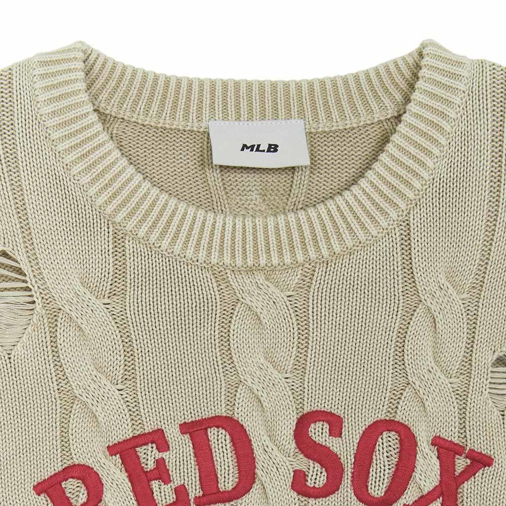 MLB 女版針織上衣 Varsity系列 波士頓紅襪隊 (3FKPV0354-43SAL)