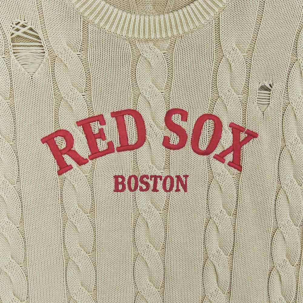 MLB 女版針織上衣 Varsity系列 波士頓紅襪隊 (3FKPV0354-43SAL)