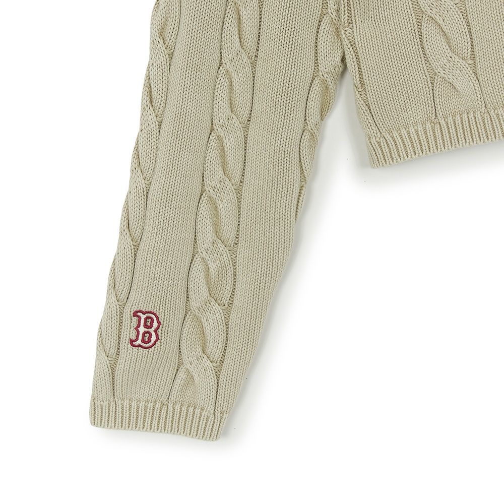 MLB 女版針織上衣 Varsity系列 波士頓紅襪隊 (3FKPV0354-43SAL)