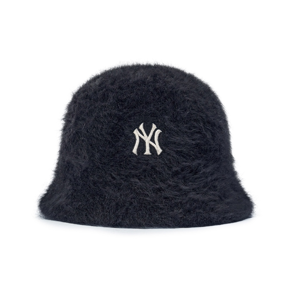 MLB 安哥拉兔毛圓頂漁夫帽 紐約洋基隊 (3AHTB0856-50BKS)