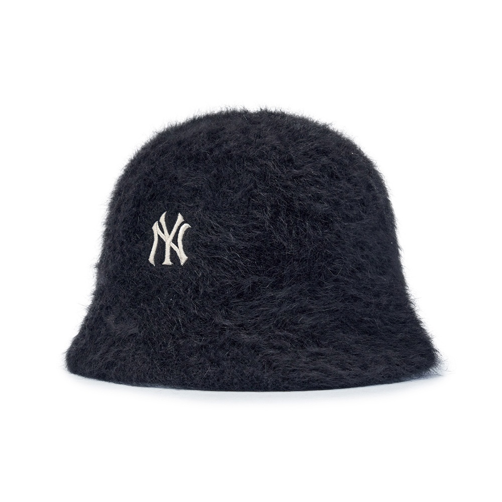 MLB 安哥拉兔毛圓頂漁夫帽 紐約洋基隊 (3AHTB0856-50BKS)