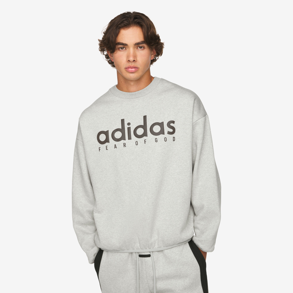 Adidas FEAR OF GOD ATHLETICS HEATHER 刷毛圓領上衣－翔翼運動用品