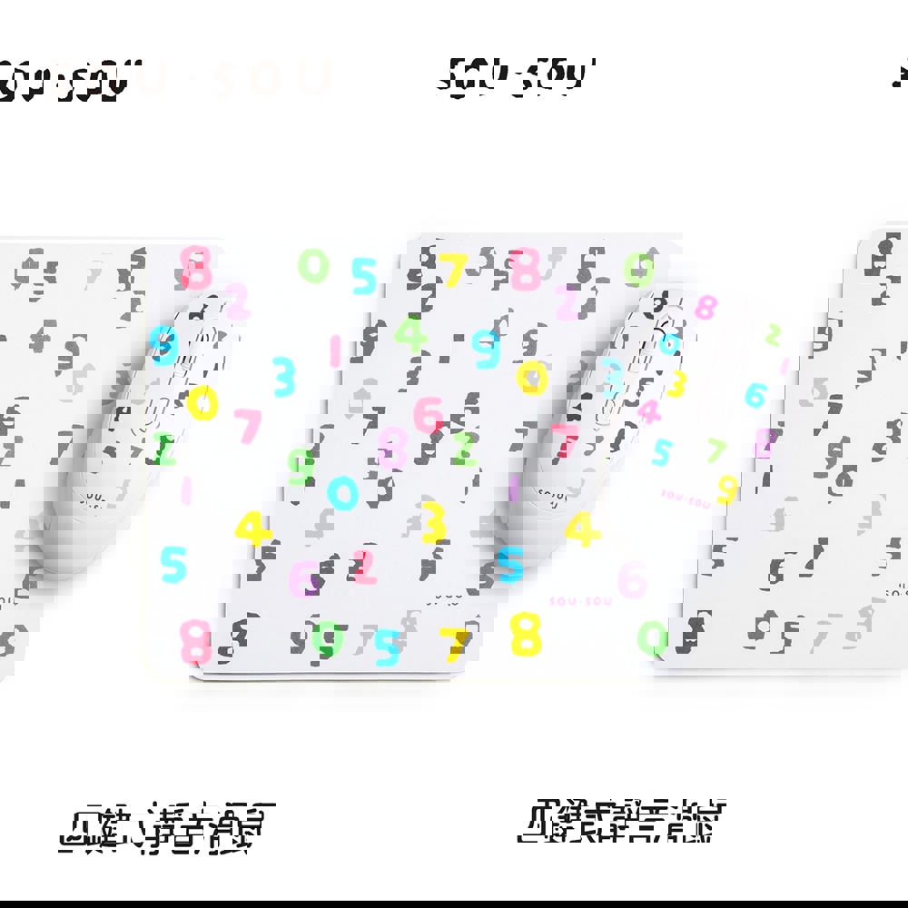 E-books x SOU．SOU十數昆 四鍵式靜音滑鼠+鼠墊組合包