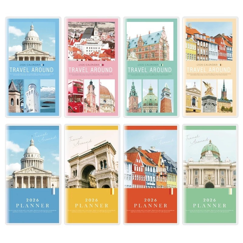 明鍠 2026年 日誌手冊 48K(隨機出貨)-街頭即景/異國漫遊