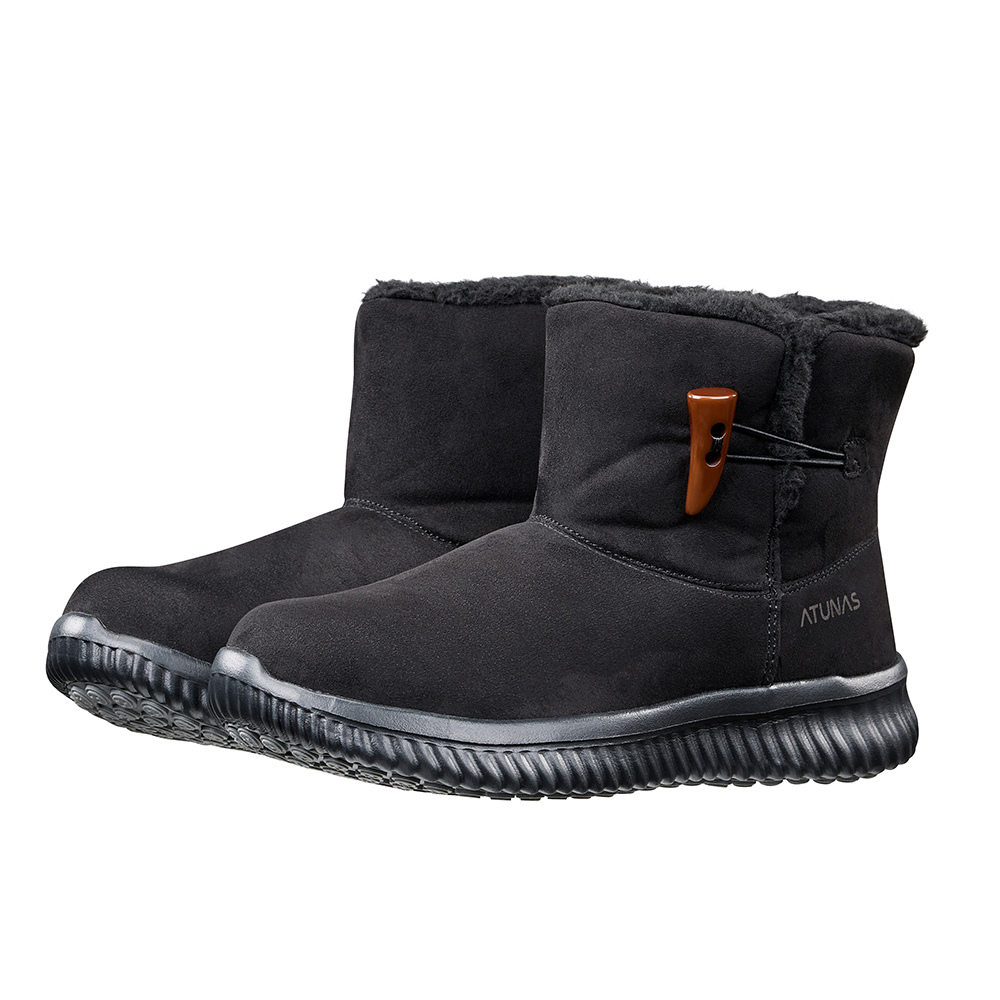 【網路專屬款】女款雪地漫步防潑水中筒靴(A8GCGZ07W黑/防潑水/刷毛保暖/雪靴/保暖靴)