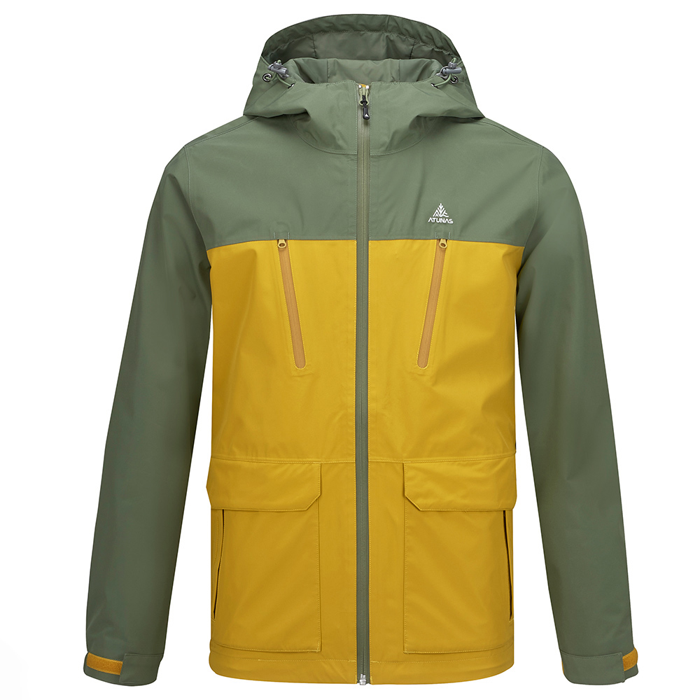 男款GORE-TEX+保暖羽絨二件式外套(A1GT2510M霧綠/金黃棕/防水/防風/透氣/登山旅遊/禦寒/樂遊戶外)