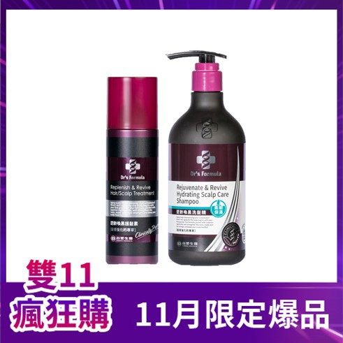Dr's Formula逆齡喚黑洗髮精(柔韌保濕款)580g+逆齡喚黑護髮素升級版300g