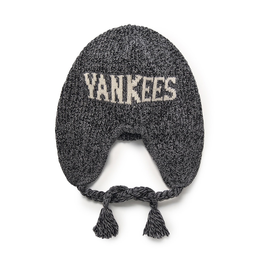 MLB 遮耳針織毛帽 護耳毛帽 Varsity系列 紐約洋基隊 (3ABNV0356-50BKS)