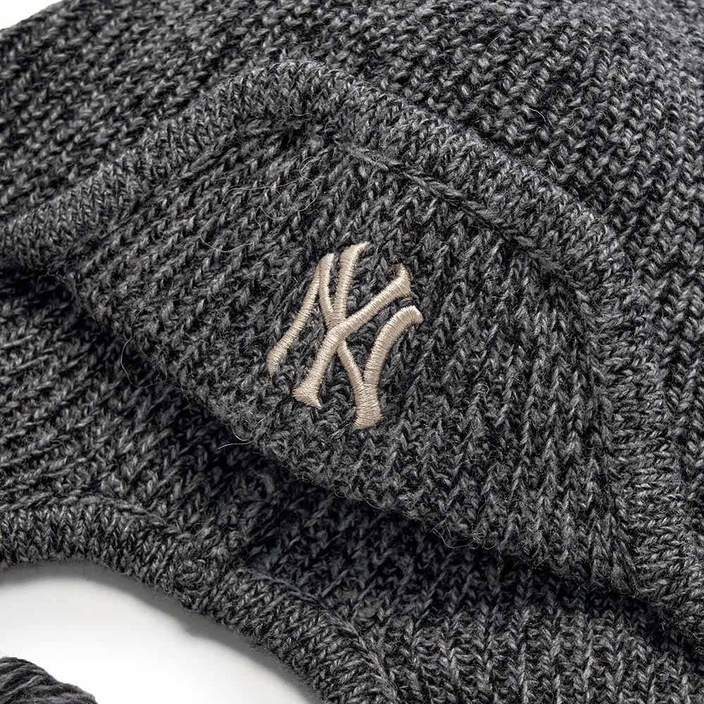 MLB 遮耳針織毛帽 護耳毛帽 Varsity系列 紐約洋基隊 (3ABNV0356-50BKS)