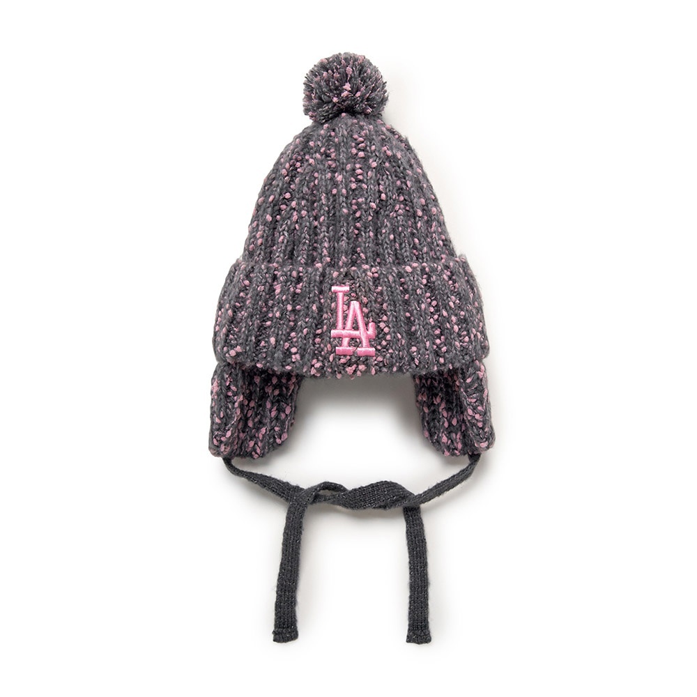 MLB 遮耳針織毛帽 護耳毛帽 洛杉磯道奇隊 (3ABNV1056-07CGS)