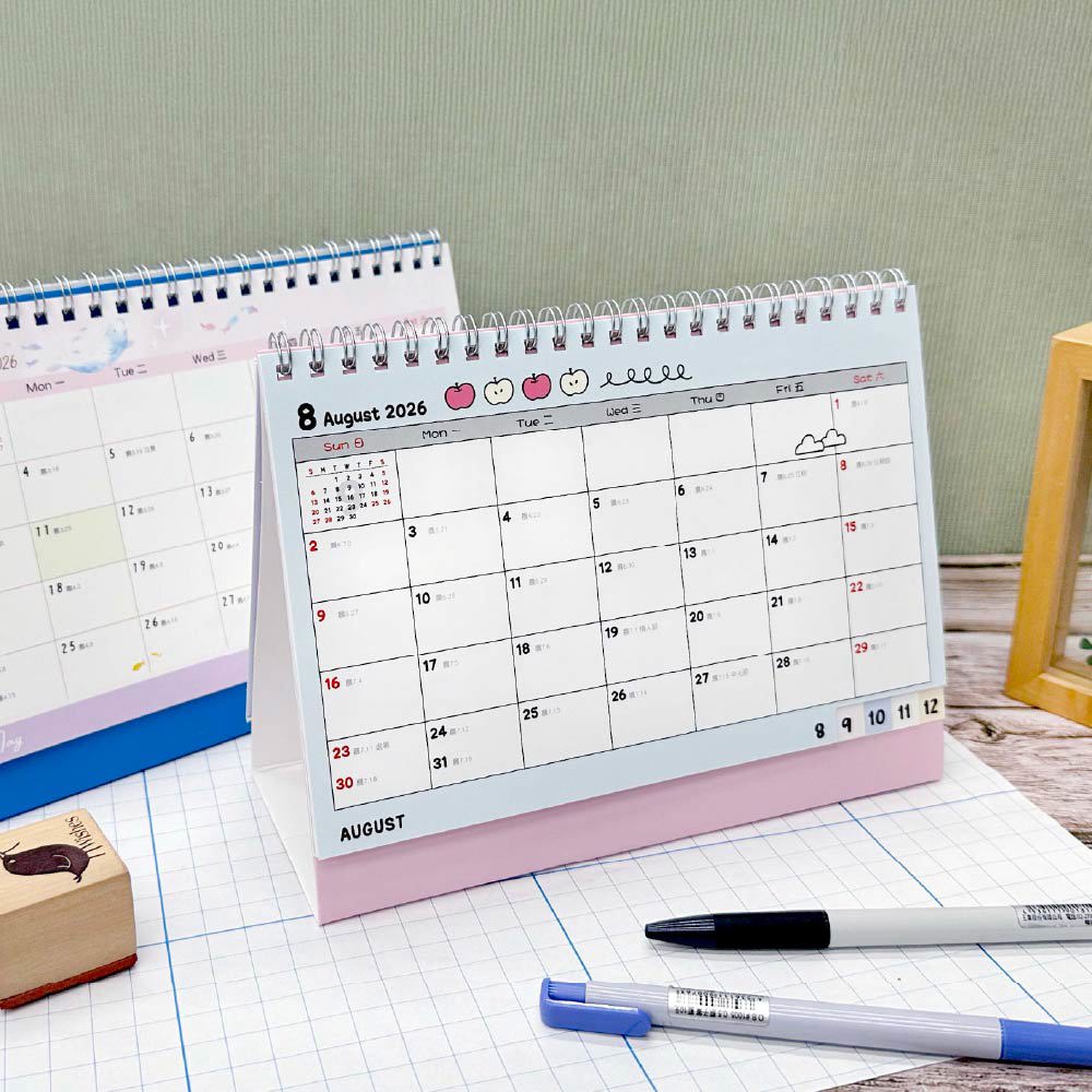 四季SEASON 2026年 超值分層桌曆 25K-鯨魚/藍貓