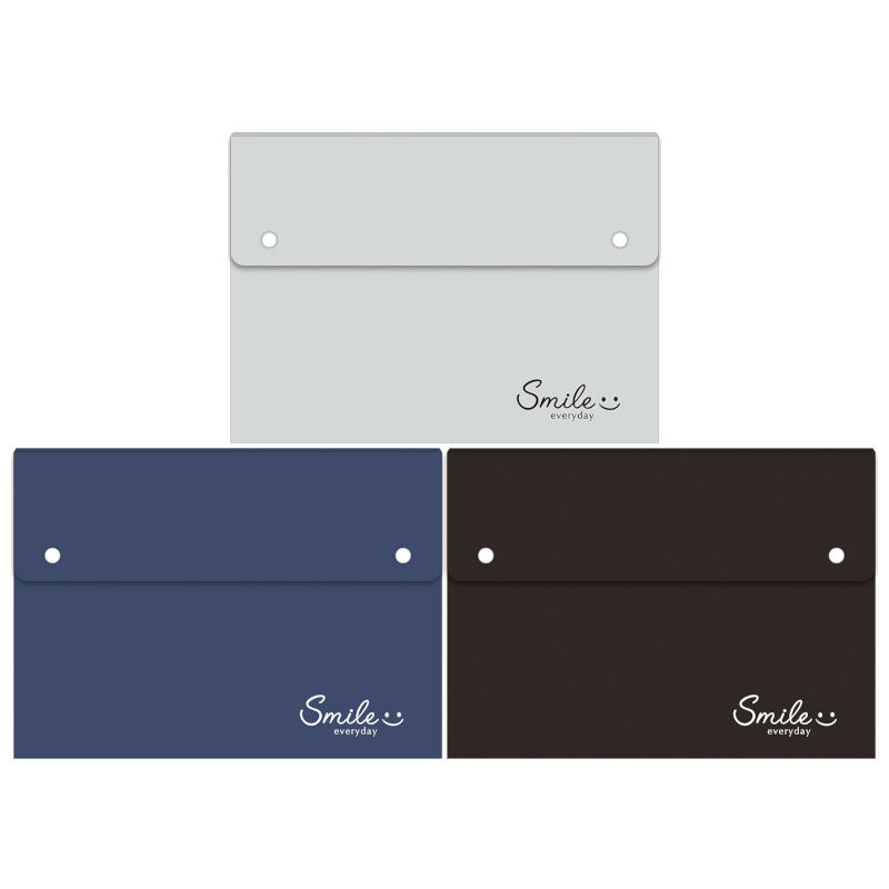 四季SEASON 風琴夾大12層-灰笑/藍笑/黑笑