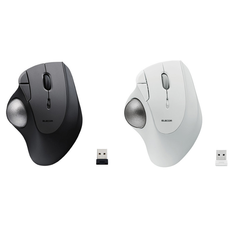 ELECOM IST無線軌跡球滑鼠-黑/白