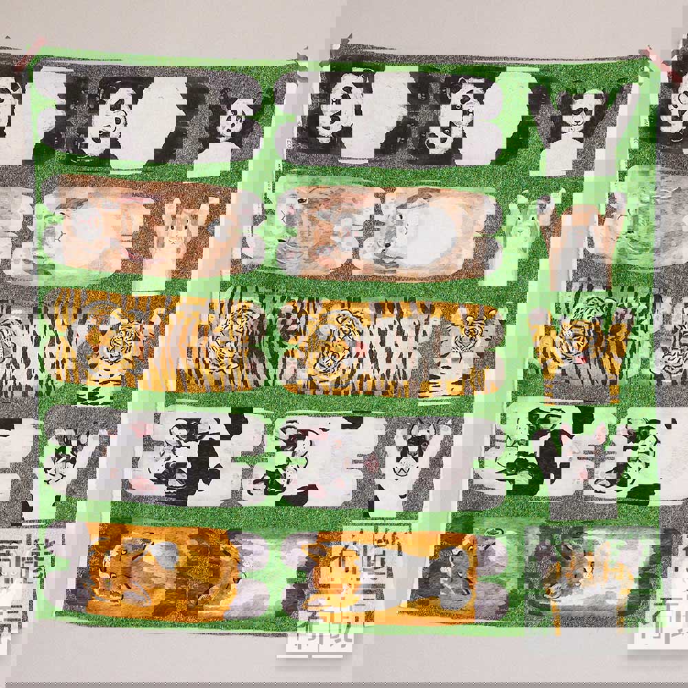 【挑戰最低價】KOKKA 趴地動物數位印刷棉片布 YGA-69050-2A(片)