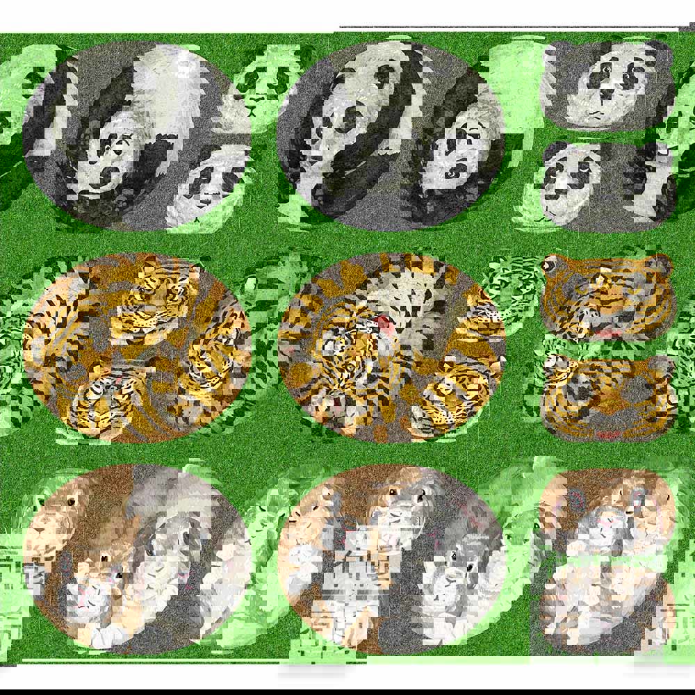 【挑戰最低價】KOKKA 圓滾滾動物數位印刷棉片布 YGA-76050-2A(片)