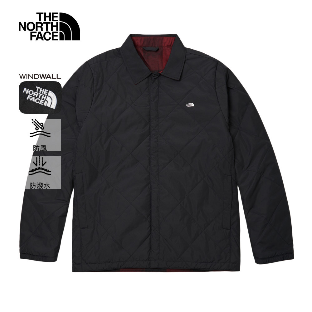 男款黑色DWR防潑水兩面穿鋪棉外套｜82V3BZO