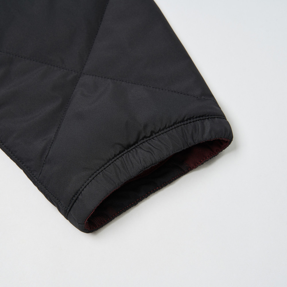 男款黑色DWR防潑水兩面穿鋪棉外套｜82V3BZO