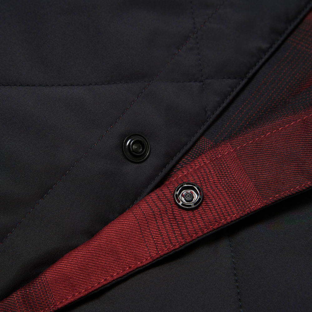 男款黑色DWR防潑水兩面穿鋪棉外套｜82V3BZO