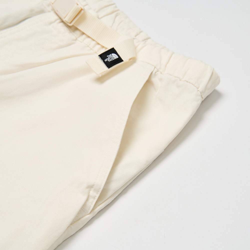 女款米白色休閒長褲｜8DGMQLI