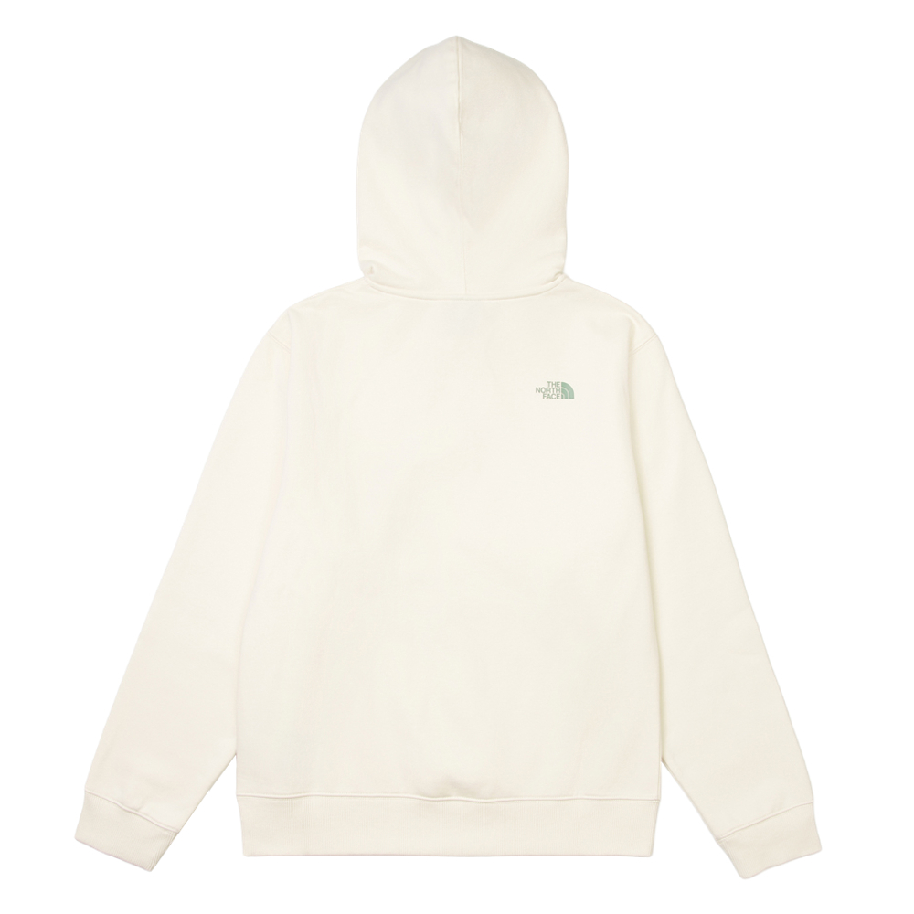 女款米白色可愛品牌LOGO長袖帽T｜8F0DQLI