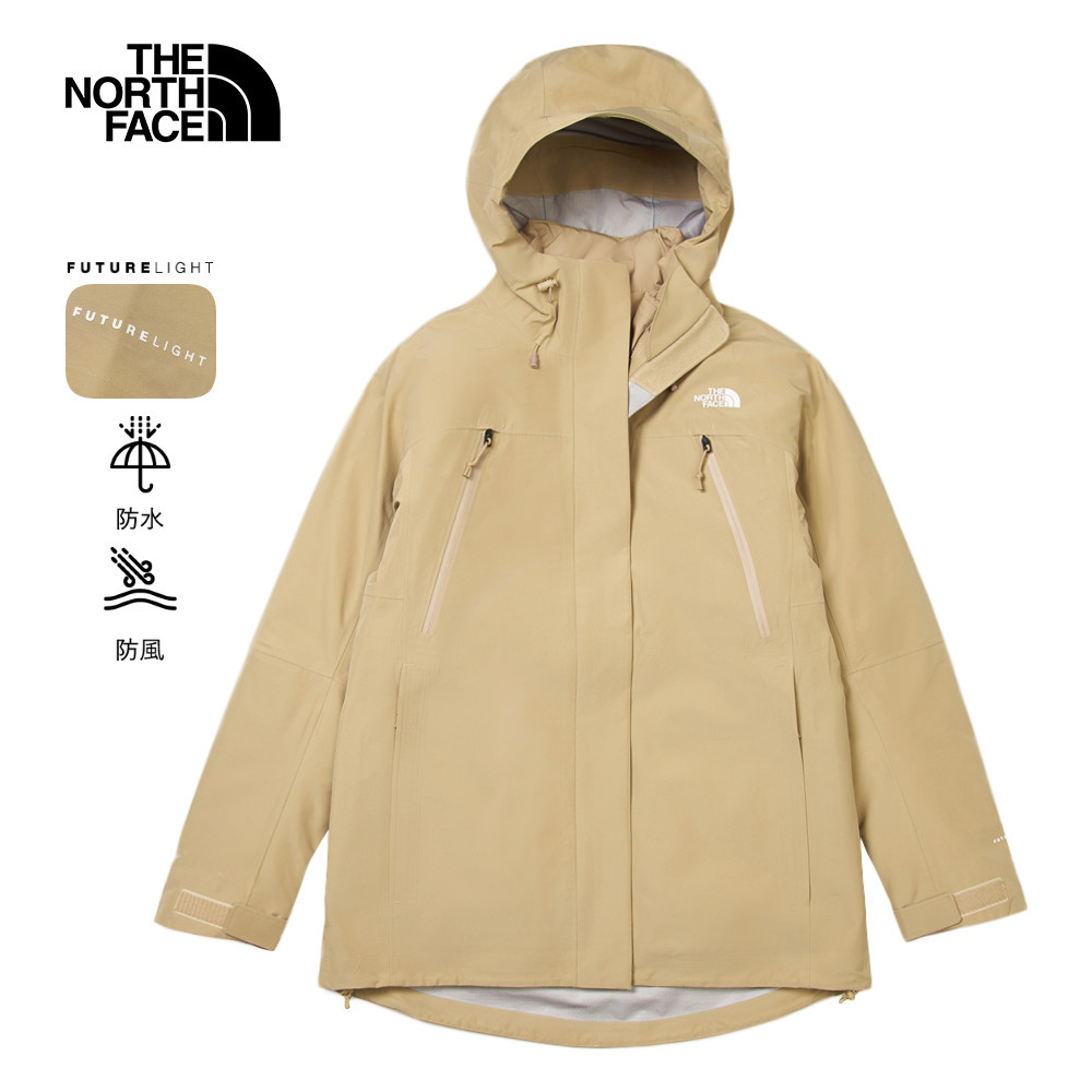 女款卡其色FUTURELIGHT防水納米殼羽絨內裡三合一外套｜8EQQLK5