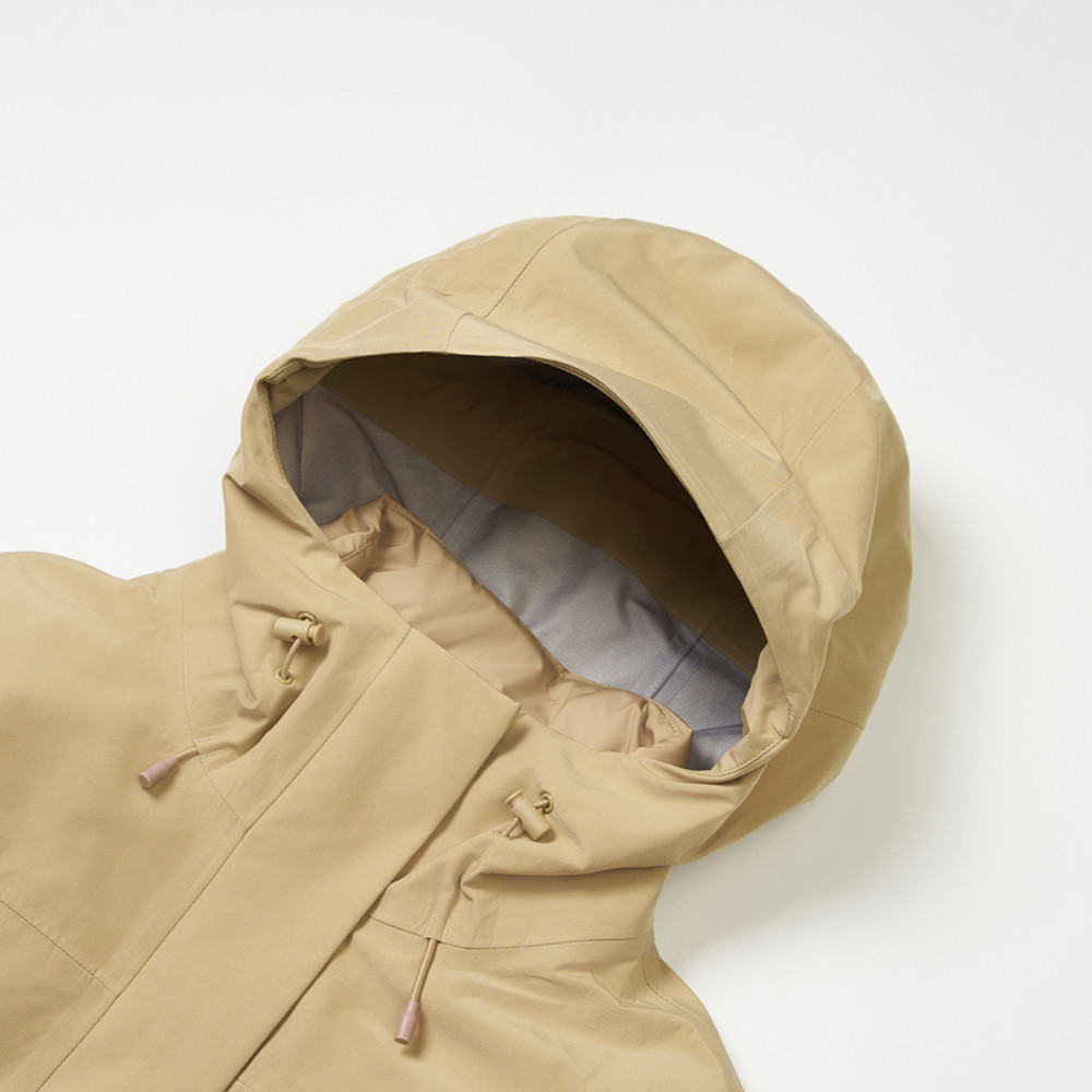 女款卡其色FUTURELIGHT防水納米殼羽絨內裡三合一外套｜8EQQLK5