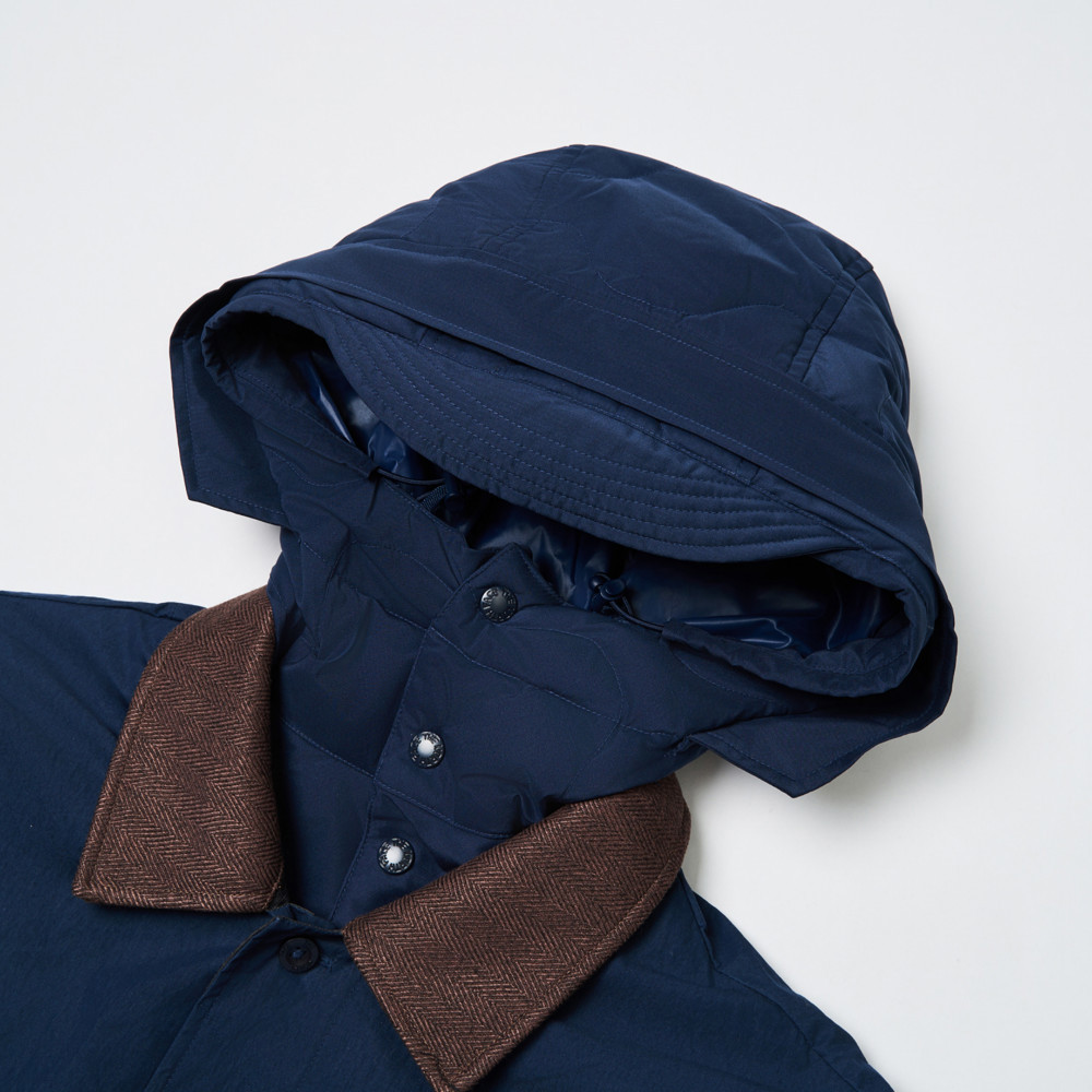 UE男款藍色DWR防潑水羽絨內裡三合一外套｜8E1U8K2