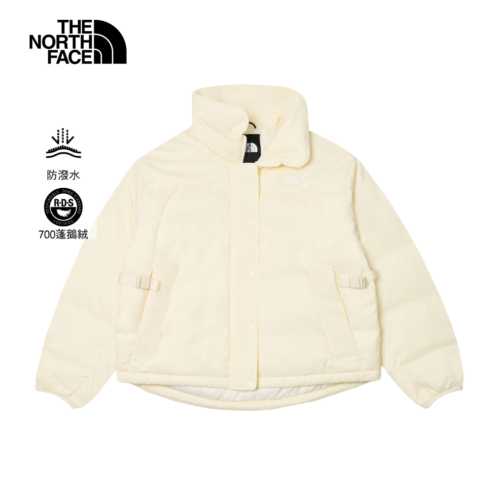 UE女款米白色DWR防潑水羽絨外套｜8E29QLI