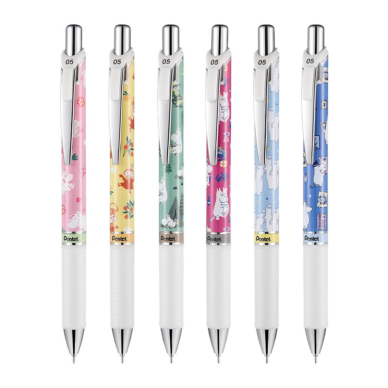飛龍Pentel x Moomins嚕嚕米 極速鋼珠筆 姆明家族限定組(6入/無盒)