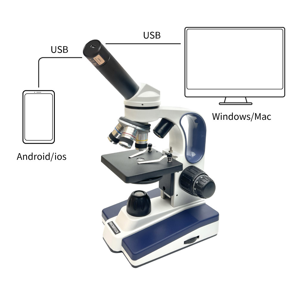 推薦~MICROTECH DN1500 PCM3多功能學生型生物顯微鏡-可連接電腦數位攝影與分析，加送軟體。買再送蓋玻片100片/1盒+載玻片50片/1盒。