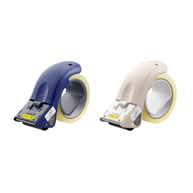 PLUS 封箱膠帶切割器-藍/米 ※商品無包含膠帶