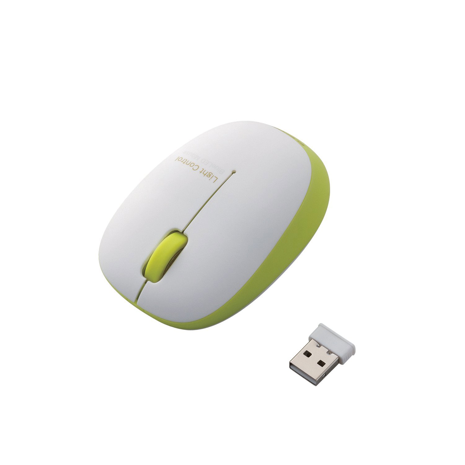 ELECOM 輕巧疲勞減輕無線滑鼠-草綠