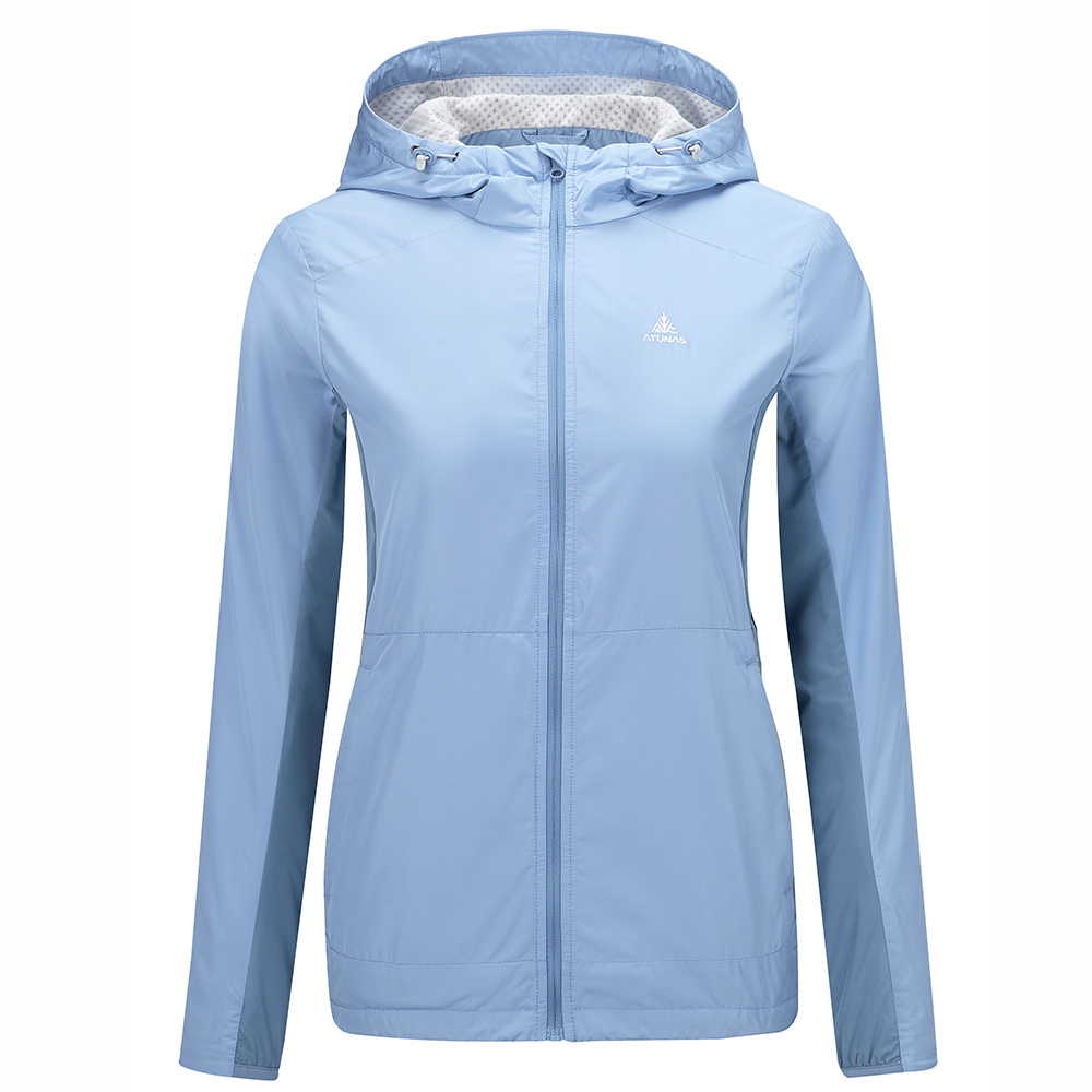 女款石墨烯微暖輕量外套(A1GA2520W霞暮藍/石墨烯/保暖/抗靜電/防潑水)