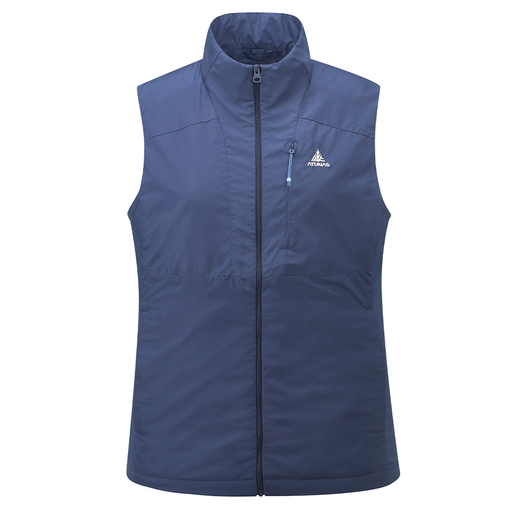 女款石墨烯微暖輕量背心(A1VE2504W深海藍/石墨烯/保暖背心/樂遊戶外/保暖舒適)