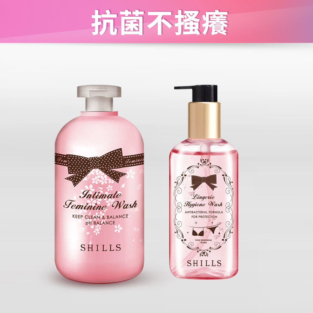 【分泌物減少】SHILLS舒兒絲 蔓越莓抗菌調理潔淨露+ 【15秒抗菌】SHILLS舒兒絲 私密衣物抗菌手洗精