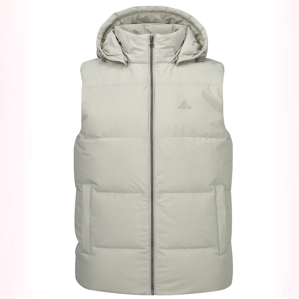 男款HEAT CORE蓄熱羽絨背心(A1VE2505M米卡/羽絨保暖/保暖背心/樂遊戶外/保暖舒適/禦寒商品/蓬蓬款)