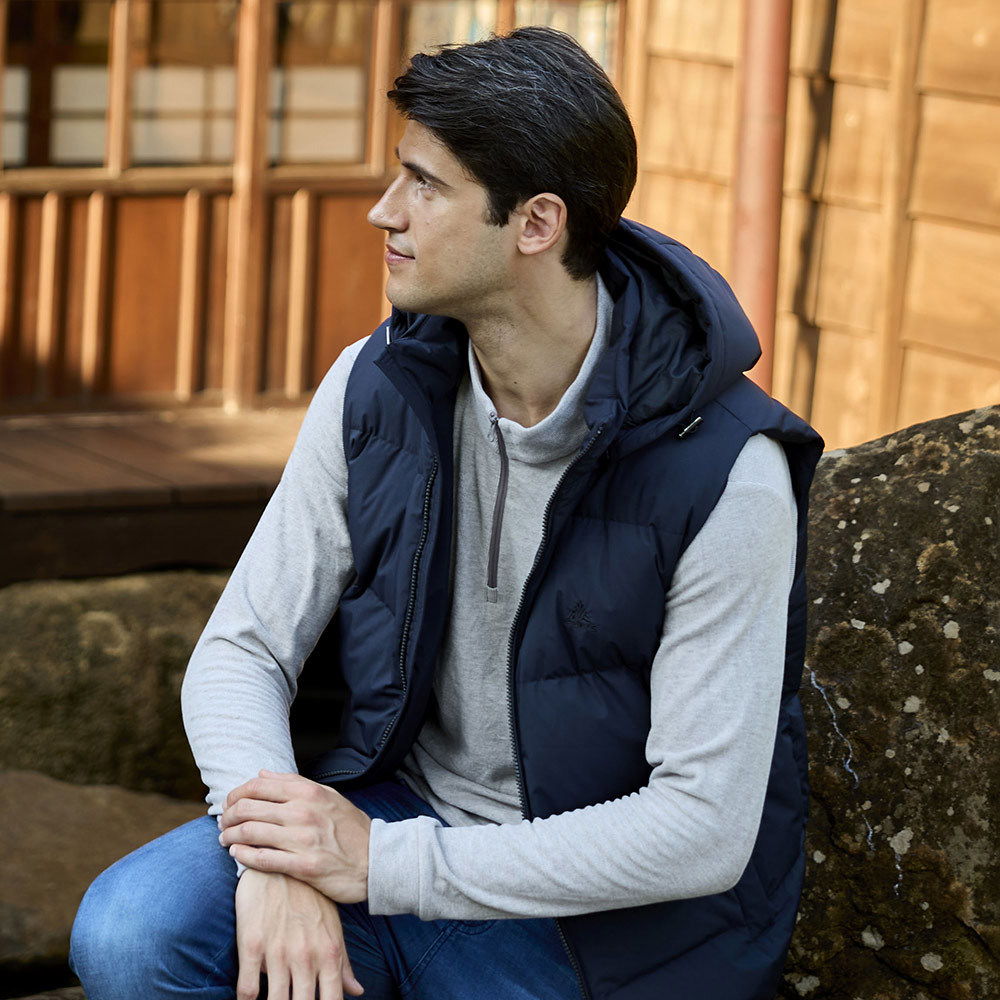 男款HEAT CORE蓄熱羽絨背心(A1VE2505M黑/羽絨保暖/保暖背心/樂遊戶外/保暖舒適/禦寒商品/蓬蓬款)