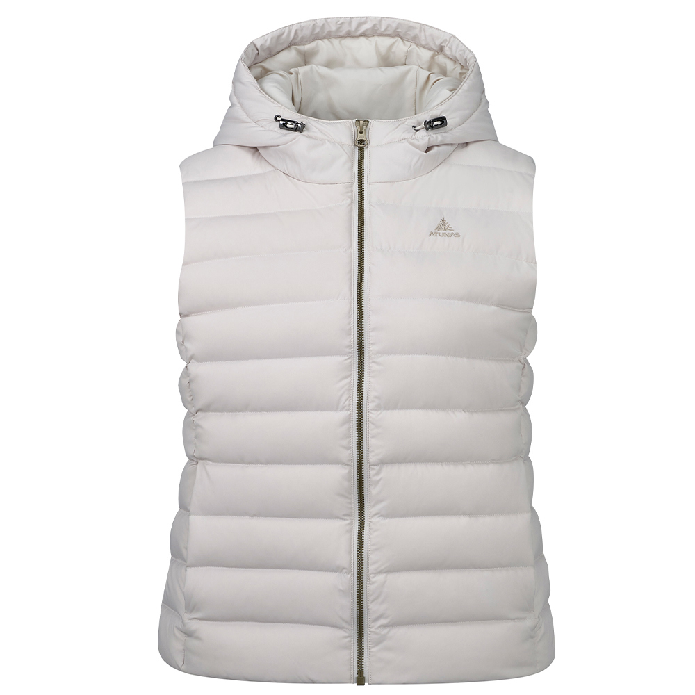 女款HEAT CORE蓄熱羽絨背心(A1VE2507W米卡/羽絨保暖/保暖背心/都會休閒/保暖舒適/禦寒商品)