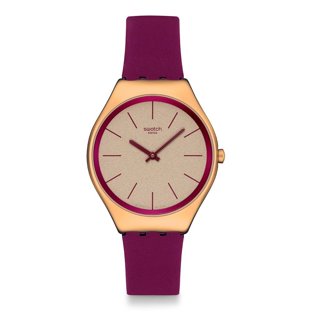 【swatch】Swatch ALPINE BERRY 超薄手錶/金屬手錶/女錶/瑞士製造 SYXG131 (38mm)