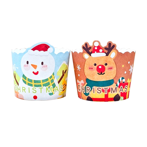 聖誕節系列蛋糕杯（雪人／麋鹿） 50入