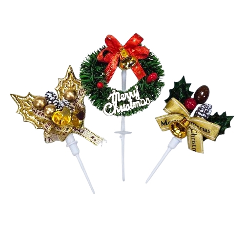 聖誕節系列花插（松果／樹圈／金葉） 1入