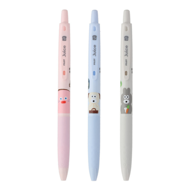 (限量)百樂PILOT x BRUNCH BROTHER Juice果汁筆(0.5mm)-草莓吐司粉/小狗藍/兔子灰