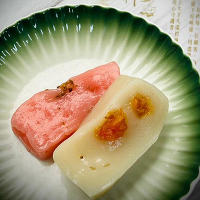 【白鵝山腳】綜合年糕禮盒(桂花年糕、金桔桂花年糕各1入)(純素) 2入/盒  PW2513 (採預購，預定1/12起到2/12止，每週一到週四依序排單出貨)-廠商直送