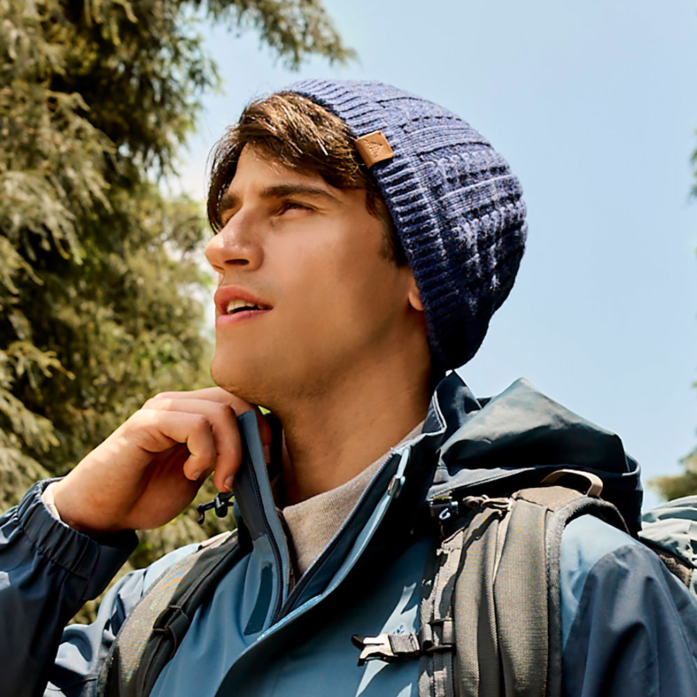 GORE INFINIUM防風保暖帽(A1AH2511N牛仔藍/針織帽/保暖帽/秋冬穿搭/羊毛保暖/都會休閒)