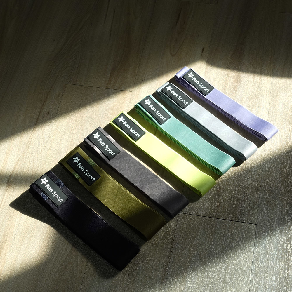 好吉力-美體鬆筋彈力繩 -重訓阻力帶/健身彈力圈/長版阻力帶圈/棉質彈力帶-Fun Sport