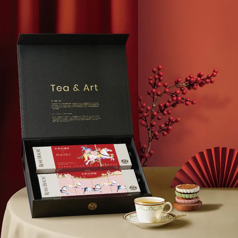 【古典玫瑰園】花時映喜 | 2026 新年禮盒 古典玫瑰園×犁茶品記(多款任選)(春節禮盒)