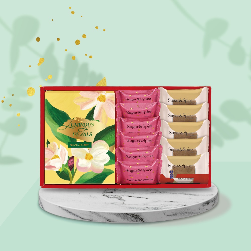 【糖村】絹絨花賞 R603(法式牛軋糖210g+經典鳳梨酥6入+錫蘭紅茶薄捲餅5入)(預購10個工作天)