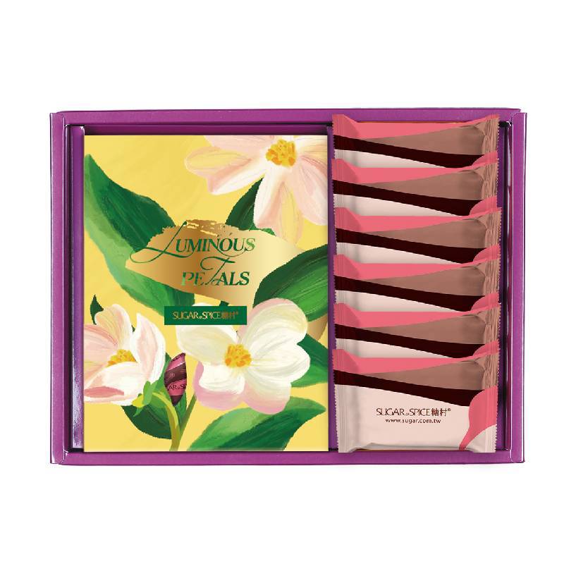 【糖村】紫綻花賞 G681(法式牛軋糖210g+牛軋餅-蔥鹽風味6入)(預購10個工作天)