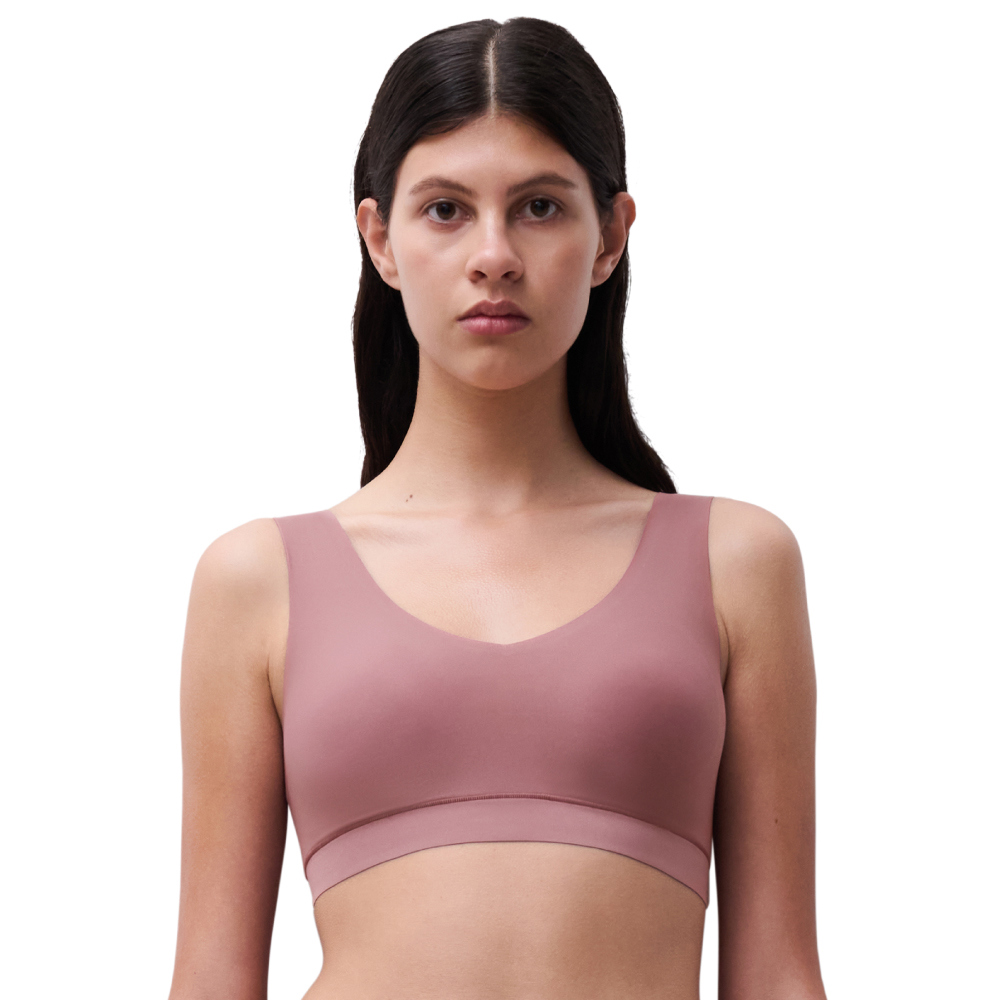 【Chantelle Lab】透氣涼感V領無痕內衣>XS-XXL>乾燥玫瑰(16A10_0R4)【Soft Stretch】