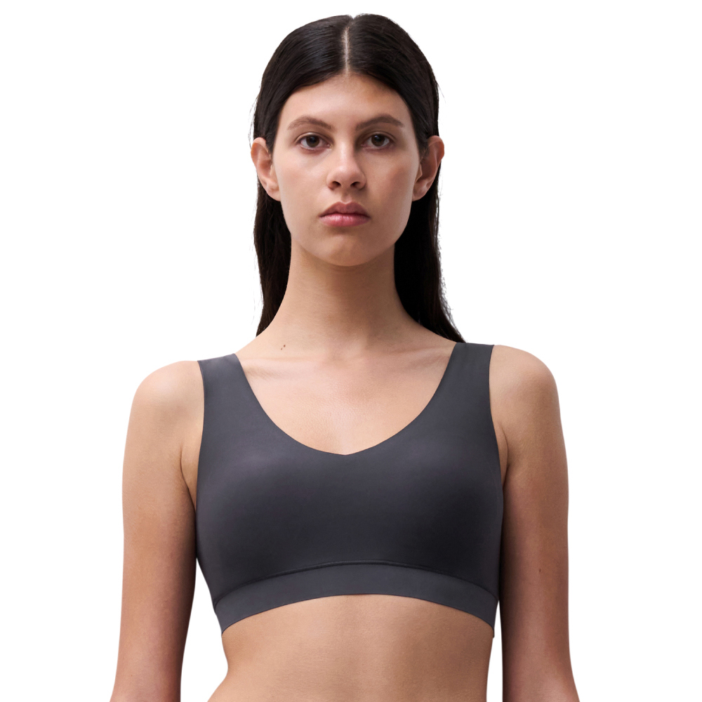 【Chantelle Lab】透氣涼感V領無痕內衣>XS-XXL>炭灰色(16A10_0Z3)【Soft Stretch】
